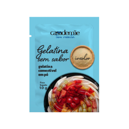 Gelatina em pó casa de mãe incolor 12g