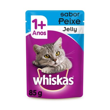 RACAO WHISKAS JELLY AD 85G PEIXE