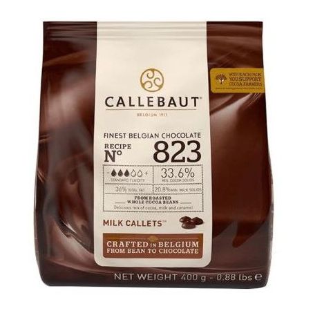 Chocolate gotas leite 33 callebaut 400g