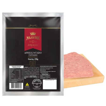 Apresuntado fatiado majestade 250g -resfriado