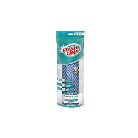 PANO FLASH LIMP ROLO AZUL MULTIUSO 25UN