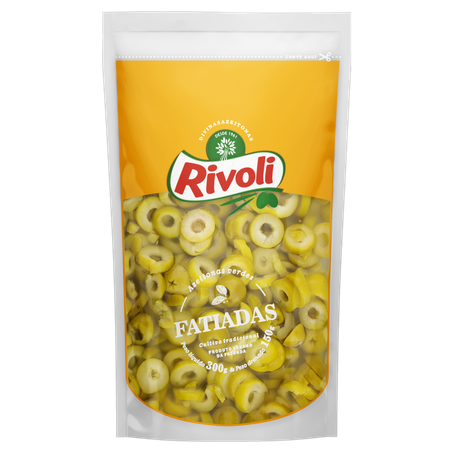 AZEITONA VERDE RIVOLI FATIADA EM CONSERVA 120G