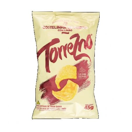 Salgadinho Torrezno Costelinha Porco com Limão Embalagem 45G