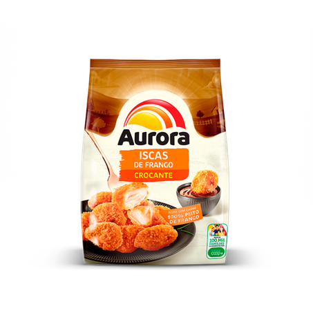 Iscas de frango aurora empanadas tradicional 275g