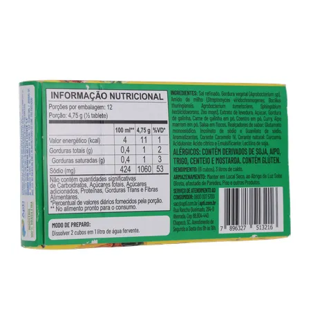 Caldo em Cubos Apti Galinha Caixa com 6un - 57gr 360-15