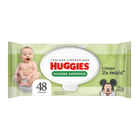 TOALHA UMEDECIDA HUGGIES HIGIENE SUPERIOR 48UN