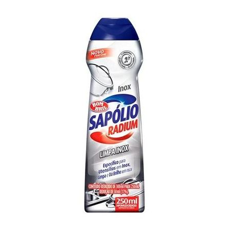 Limpa Inox Sapólio Radium Frasco 250gr