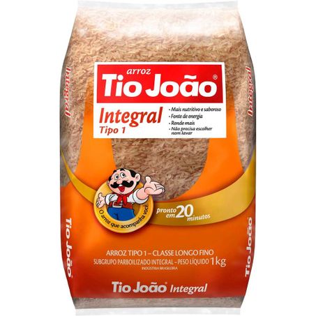 Arroz Tio João Integral 1kg 
 
