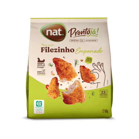 FILEZINHO DE FRANGO ENPANADO NAT PRONTO JÁ PACOTE 400G