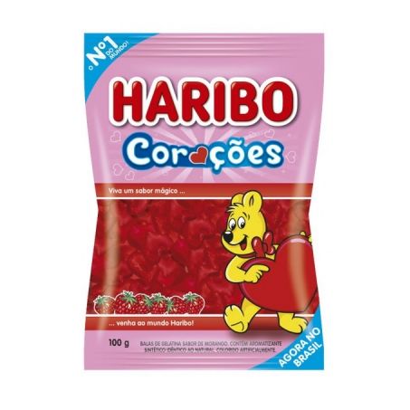 BALA HARIBO GELATINA CORACAO 100G