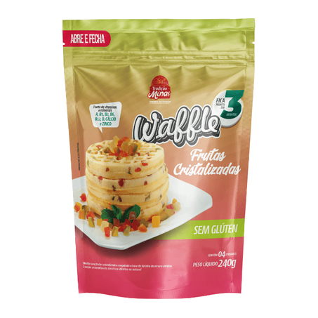 Waffle Tradicao Minas 240g Frutas Cristalizadas