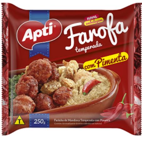 Farofa temperada apti 250g c/pimenta