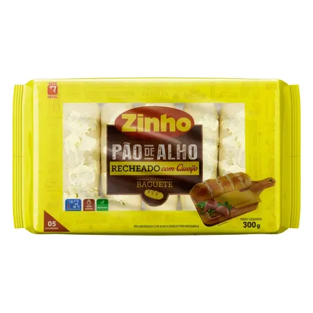 Pão Alho Zinho Baguete Tradicional Pacote 300g 
 