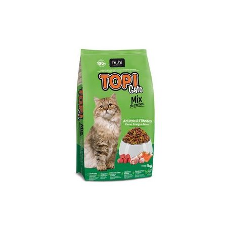 Racao topi gato 1kg mix