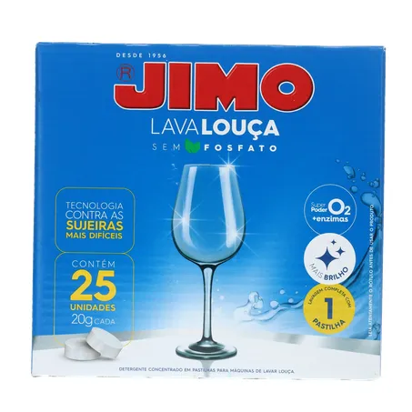 LAVA LOUÇA PASTILHA JIMO P/MÁQUINA C/25UN 360-0