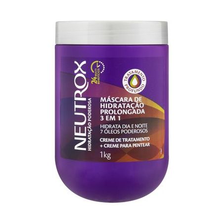 Máscara de Hidratação Neutrox Neutrox 24 Multibenefícios Pote 1kg