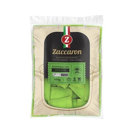 Raviolli espinafre zaccaron 400g