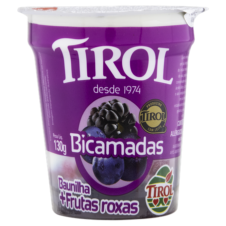 Iogurte bi camada geleia frutas roxas 130 g