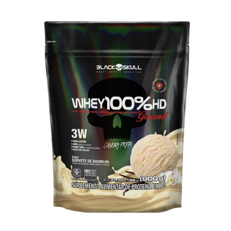 PROTEINA WHEY 100%HD GOURMET 900G SORV.BAUNILHA REFIL
