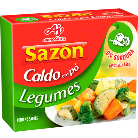 Caldo em Pó Sazón Legumes Sachê 6.5gr - Caixa com 5un - 32.5gr