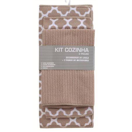 KIT ESCORREDOR JOLITEX 3PC BEGE