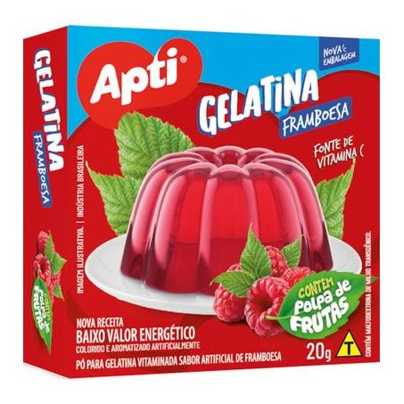 GELATINA APTI 20G FRAMBOESA CX 36.0