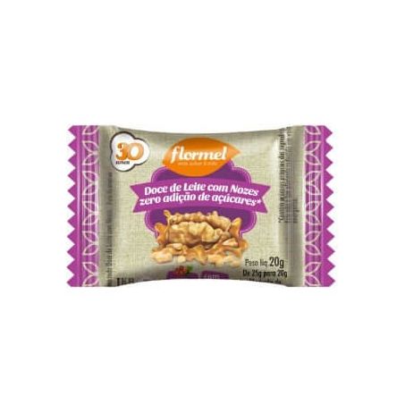 Doce de Leite Flormel Zero com Nozes Embalagem 25G