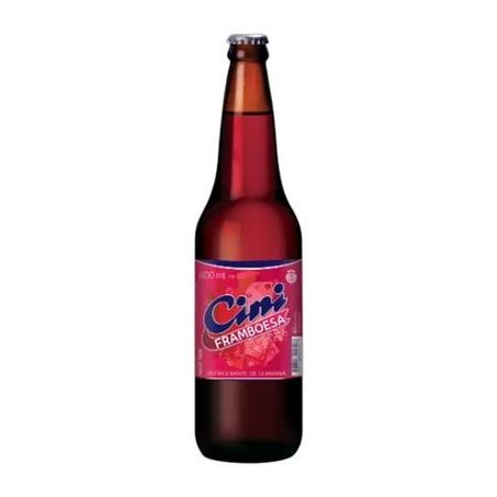Refrigerante cini framboesa 600ml garrafa retornável