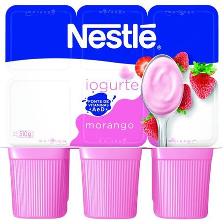 Iogurte nestle polpa morango 510g