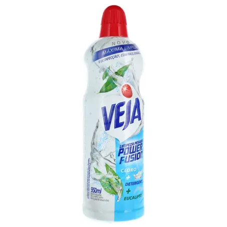 Desinfetante para Uso Geral Veja Limpeza Pesada Power Fusion Cloro + Detergente + Eucalipto Frasco 1lt 360-34