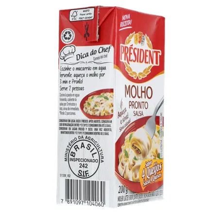 MOLHO PRESIDENT QUEIJO TP 200G 360-30