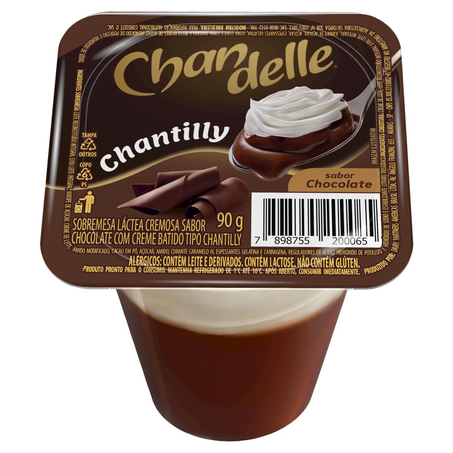 Sobremesa Chandelle Nestlé 90g - Chantilly - Chocolate