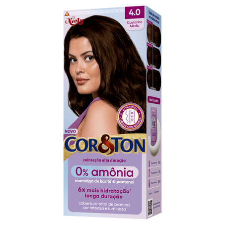 TINTURA COR&TON LOREAL S/ AMONIA CAST MEDIO 4.0   