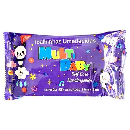 Toalha Umedecido Multibaby Soft Com 50