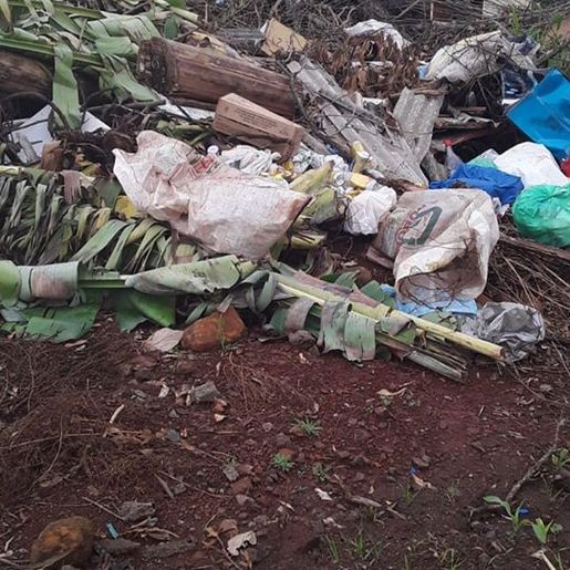 Lixo depositado irregularmente em local de preservação em Princesa