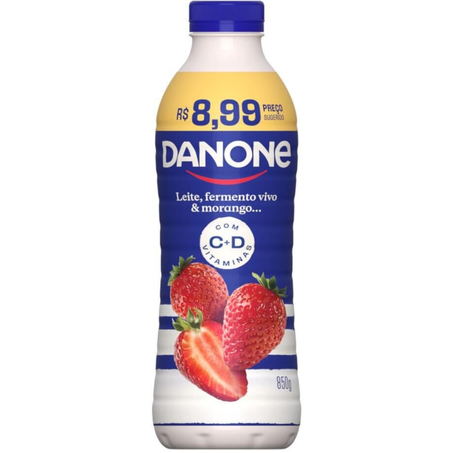 Iog liq danone morango 850g