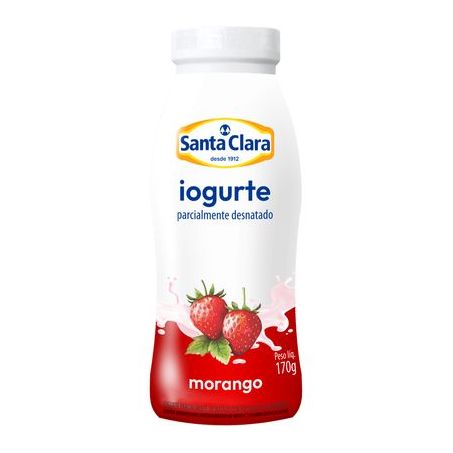 Iogurte Santa Clara Morango Garrafa 170G