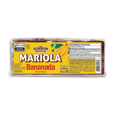 MARIOLA BANANA DA COLÔNIA 300G