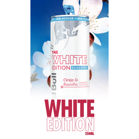 Energético Cereja  Baunilha Zero Açúcar Red Bull Lata 250ml The White Edition 360-2