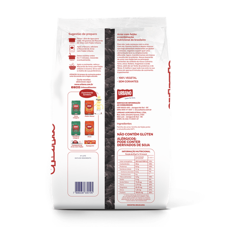 Macarrão Urbano Arroz / Feijão Preto Parafuso 500g 360-1