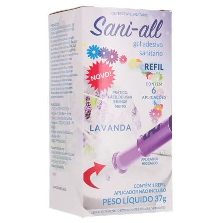 Gel adesivo sanitário sani all lavanda refil 37g 360-33