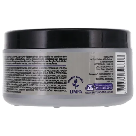 MÁSCARA CAPILAR SERGIO PARIS DESAMARELADOR PRO ACTIVE POTE 250G 360-21