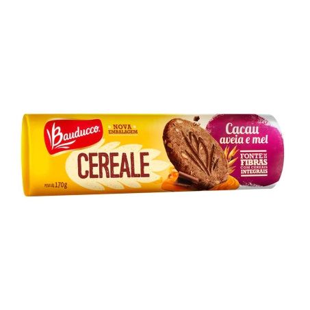 Biscoito bauducco 170g cereale cacau/aveia/mel