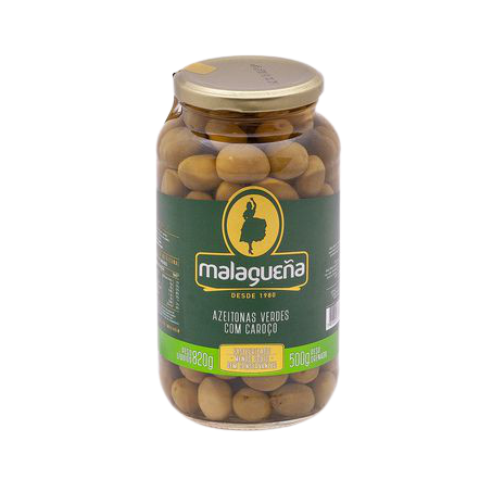 AZEITONA VERDE MALAGUEÑA VIDRO 500G