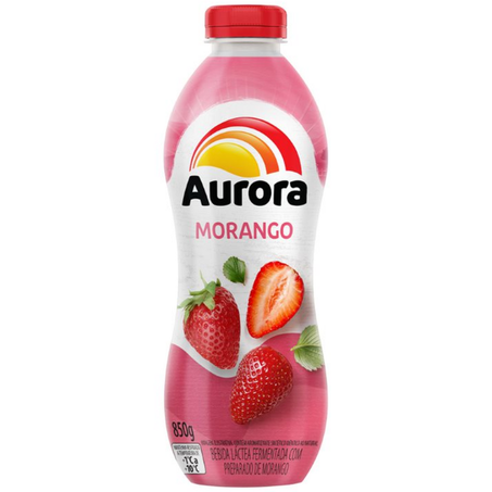 Bebida lactea garrafa 850g morango aurora