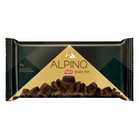 Chocolate ao leite e meio amargo nestlé alpino black top