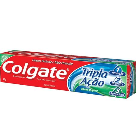 Creme dental 90g colgate tripla menta