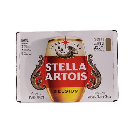 Cerveja stella artois 350ml c/8 und