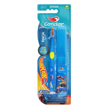Escova Dental Macia Hot Wheels Condor Júnior Cabeça P