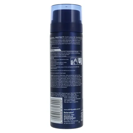 Espuma de Barbear Nivea Men Original Protect Frasco Spray 200ml 360-2